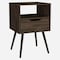 Tuhome Otom Nightstand, Superior Top, One Open Shelf, One Drawer, Four Legs, Dark Walnut MLC6731 - alternate 6